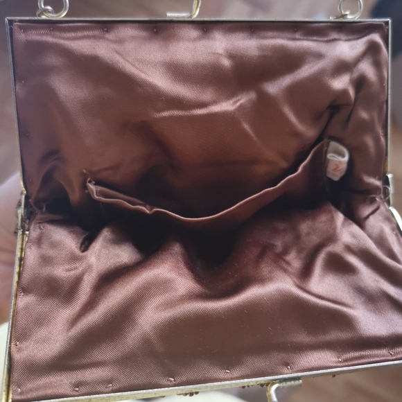 Vintage Bronze Beaded Evening Bag - Picture 3 of 7